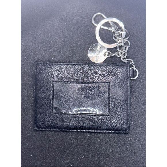 Beautiful Steve Madden black key chain ID wallet good condition  - Picture 1 of 3